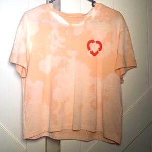 Madewell custom tie dye cropped shirt MED